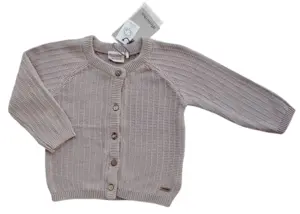 Ny Minymo beige eller lysebrun strikket cardigan