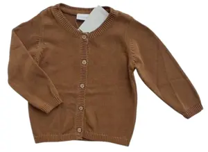 Ny Fixoni lysebrun finstrikket cardigan