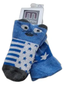 Nye Melton 2-pak tykke blågrå strømper