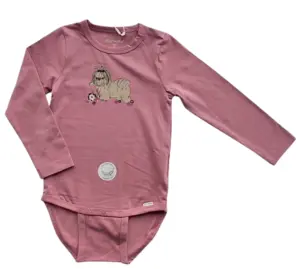 Ny Minymo rosa langærmet body str. 80