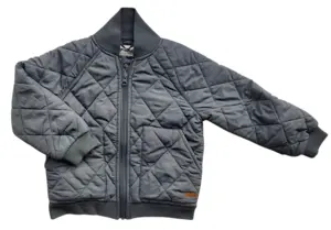 Pomp de lux mørkegrå tyk termojakke str. 104