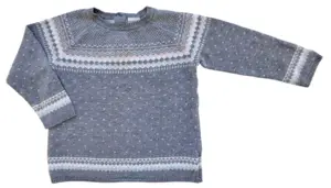 H&M lysegrå finstrikket  langærmet trøje str. 86