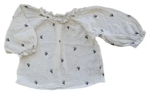 Zara råhvid langærmet bluse str. 92