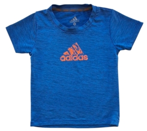 Adidas blå meleret kortærmet sports T-shirt str. 3