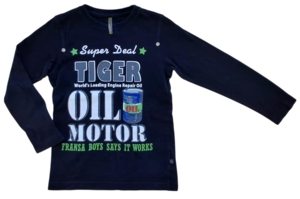 Fransa kids boys sort langærmet bluse str. 116