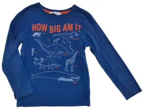 H&M blågrå langærmet T-shirt str. 122-128