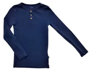 Pomp de lux mørkeblå langærmet bluse str. 122-128