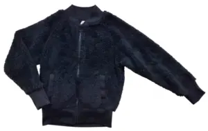 Krymmel sort langærmet plys trøje str. 116-122