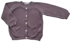 Müsli lilla rillestrikket langærmet trøje str. 92-98