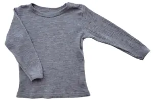 808 grå langærmet uld bluse str. 92