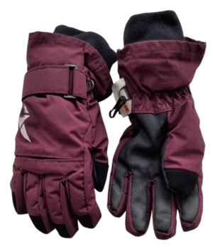 VRS mørkerøde luffer str. 3-5 år