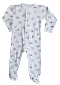 Be Kids hvid langærmet natdragt str. 92