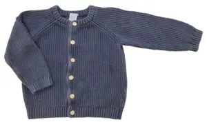 H&M mørkegrå langærmet striktrøje str. 86