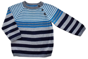 H&M blåstribet langærmet finstrikket trøje str. 86