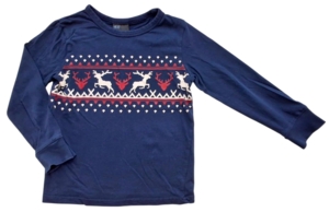 H&M mørkeblå langærmet bluse str. 110-116