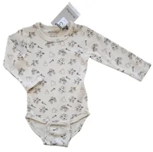 Ny Minymo beige langærmet body