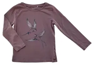 Name it mørk rosa langærmet bluse str. 110