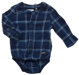 Ny Minymo blåternet skjorte-body str. 56