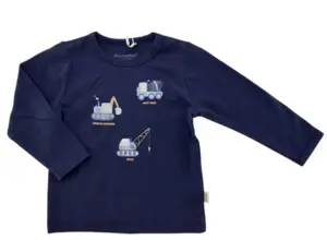 Ny Minymo mørkeblå langærmet bluse str. 68