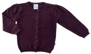 VRS mørkelilla langærmet cardigan str. 92