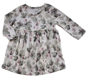 Name it beige langærmet kjole med figner str. 62