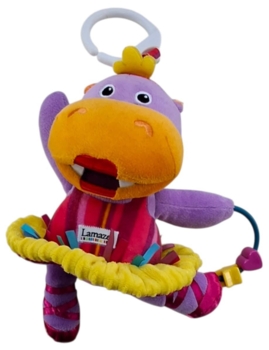 Lamaze lys lilla flodhest babylegetøj