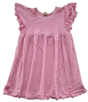 Dilling pink kortærmet uld og silke kjole str. 86