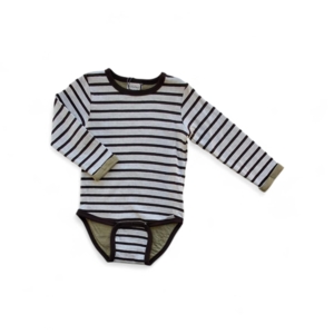 Ny Minymo beige brunstribet body str. 80