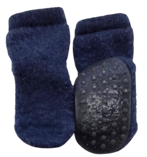 Mørke blågrå uld futter str. 0-3 mdr