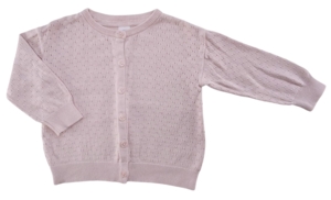 H&M lys rosa finstrikket cardigan str. 86