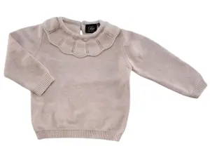 Petit rosa langærmet uldtrøje str. 80-86