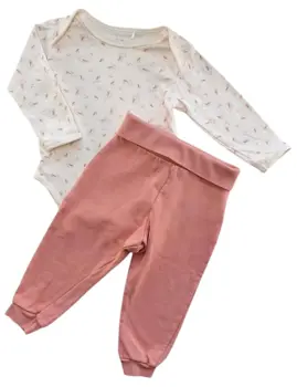 Be kids råhvid body og Lupilu bukser str. 74