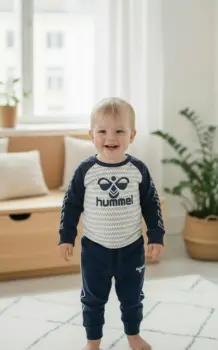 Hummel mørkeblåt body og bukser sæt str. 80