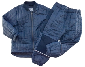 VRS mørk gråblåt termosæt str. 98