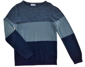 Name it blå og grågrøn stribet trøje str. 146-152