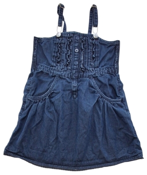 H&M mørkeblå denim kjole str. 110