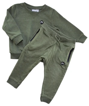 Name it olivengrøn sweat sæt str.86