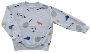 VRS lysegrå langærmet sweatshirt str. 110-116