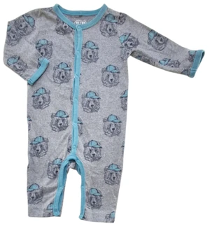 Me Too lysegrå langærmet heldragt-natdragt str. 56