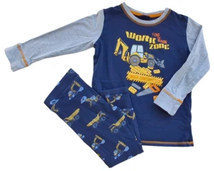 H&M mørkeblåt og lysegråt nattøjssæt str. 98-104