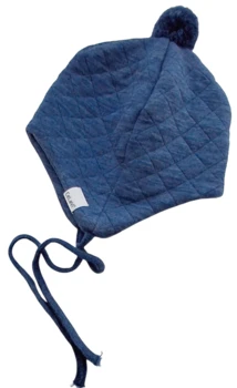 Celavi gråblå blød uld hue str. 0-3 mdr