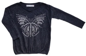 Minymo sort langærmet bluse str. 110