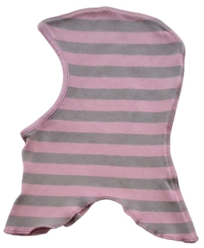 Mikk-Line rosa og gråstribet elefanthue str. 86-92