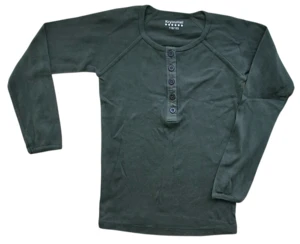 Krymmel grågrøn langærmet bluse str. 116-122