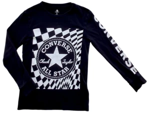 Converse sort langærmet bluse str. S