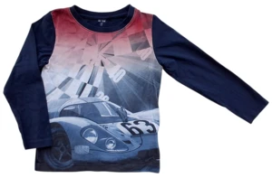 Me Too mørkeblå langærmet bluse str. 116