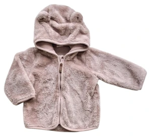 H&M rosa langærmet teddytrøje str. 68