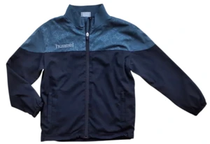 Hummel sort og blågrå langærmet træningstrøje