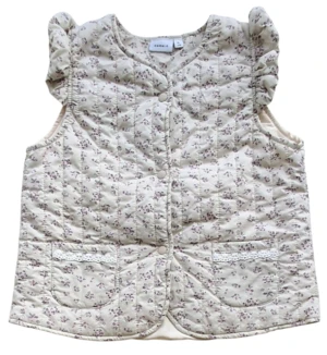 Name it råhvid vatteret blomstret vest str. 110