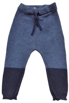 H&M tofarvede blågrå strikkede bukser str. 92